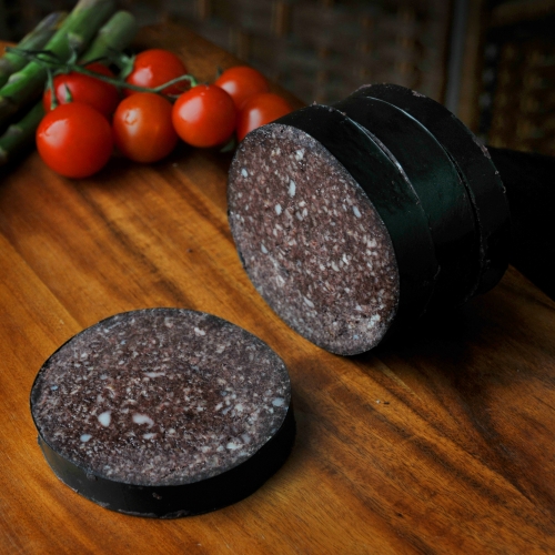 Our own make gluten free black pudding.