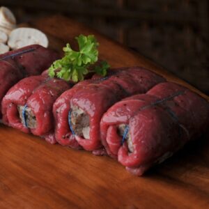 Our own make haggis wrapped in our finnest beef ham.